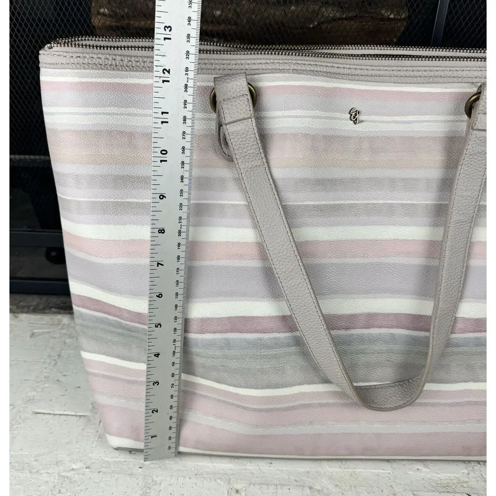 Elliott Lucca‎ Aria Multicolor Stripe Large Tote Shoulder Handbag Retail $128